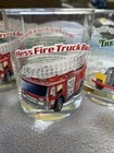 Hess Truck Glasses Lot  2 Fire Trucks - Tanker - 1st Hess Truck