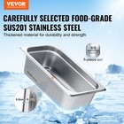 Vevor 6 Pack 1 3 Size Hotel Pans Steam Table Pan Stainless Steel 4  Deep