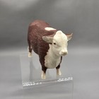 Vintage Hartland Bull Plastic Brown White Farm Animal Cattle