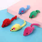Furry Cat Toys Mice Rattle Interactive Mouse Toy For Indoor Cats Catnip Ball Kit