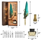 Hethrone Calligraphy Pens - Caligraphy For Writing Feather Pen Green 