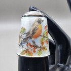 Antique Sterling Silver   Guilloche Enamel Thimble Bird By James Swann   Son