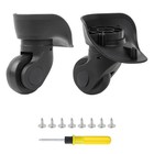 Black Luggage Wheels Replacement Plastic Left   Right Swivel Luggage Suitcase   