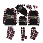 Christmas Matching Family Pajamas Christmas Crew Neon Lamp Black Red Pajamas Set