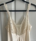 Vintage Gold Label Victoria   s Secret Maxi Second Skin Satin Lg Lace Slip Dress