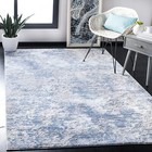 Amelia Collection Runner Rug - 2 2  X 6   Grey   Blue  Modern Abstract Design   