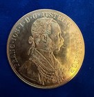 Austria  1915   4  Ducat Gold Coin  Restrike  Prooflike And Uncirculated  40mm