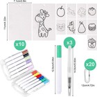 55 Pcs Magic Puffy Paint  3d Foam Texture Drawing Kit Sponge Canvas Sheets Diy