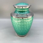 Pearl Turquoise Blue Urn For  Adult Human Ashes Urns 10  Keepsake