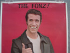 Vintage 1976 The Fonz Fonzie Henry Winkler Happy Days  Poster 23x35  - Used