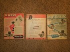 Vintage Lot Of 3 1945 Model Airplane News Magazines- April  August  October