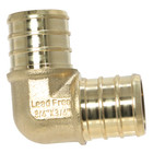 50 Pack Xfitting 3 4  Pex-b Elbow  Lead Free Brass  Pex Barb Crimp Fittings