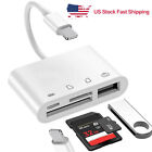 Portable 4 In 1 Usb Camera Sd Tf Card Reader Adapter For Iphone Ipod Ipad Ios 13