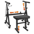 Piano Keyboard Stand   Bench Set  Portable Heavy Duty Digital Piano Stand For   