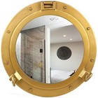 20  Aluminum Antique Bronze Finish Ships Porthole Frame Mirror   Nautical 