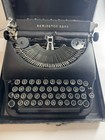 Vintage 1940s Remington Rand Deluxe Model 5 Portable Black Typewriter W  Case