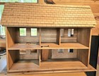Vintage Large Handmade Wooden Dollhouse 35  Unpainted Miniature Ooak