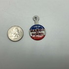 Vintage Join The March Of Dimes Fight Birth Defects Fold Over Badge Button   Q4 