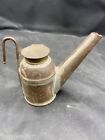 Antique Small Brass Copper Mining Miner Oil Lamp Light With Hook