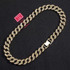 Solid Miami Cuban Link Chain Gold silver Necklace For Men   Women  16  18   - 01