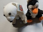 Coca-cola Polar Bear 1993 White Plush 7    Penguin Plush 1998 Stuff Animal Set