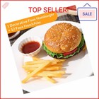 Joeabor Artificial Hamburger   12 Artificial French Fries Realistic Fake Food Fo