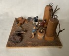 Vtg Handmade Primitive Moonshine Liquor Still Diorama On Wood 8x7x5 Folk Art