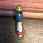 Vintage Antique Needle Pin Case Figure Wood Folk Art Sewing Figure Rare Lady B8