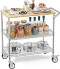 Rolling Kitchen Carts With Wheels  34  L X 17 5  W  3-tier Heavy Duty Utility   