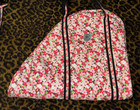 Centaur 3 Pc Pink Floral Saddle Carrier Bag  Bridle Bag    Garmet Bag
