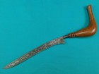 Vintage Antique Indonesian Dagger Knife Short Sword W  Scabbard