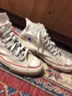 Vintage Converse All Star Chuck Taylor Hi Top Cream   White Size 6 Made In Usa