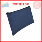 Dalix Bank Bags Money Pouch Security Deposit Utility Zipper Coin Bag Blue 2 Pack