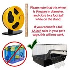 Silent Runner Exercise Wheel 9  Regular Size Yellow Small Pet Accessories