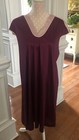 Vanity Fair Vtg Nightgown With Robe Women   s Medium Burgundy   Pink Simple Cute