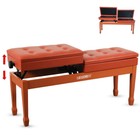 5 Core Duet Piano Bench 3 5 Inch Padded Cushioned Double Seater Wooden Stool