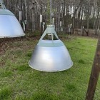 2 Mid-century Holophane Commercial Industrial Globe Lights-street Light Vintage 