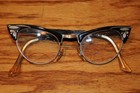 Vintage 12k Gf Eyeglasses W case Women 1950s Ultra Rare Bifocals Unusual Eyeglas