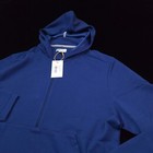 Peter Millar Golf Hoodie Sweater -m- Navy Blue Grid Half-zip Jacket Crown Sport
