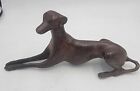 Vtg Mcm Brass Bronze  Greyhound Dog Sculpture Laying Down Italian Whippet Read