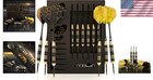 Professional 22g Steel Tip Darts Set - Unisex Brass Barrels   Extra Flights