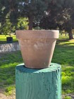Vintage Italian Terracotta Pot     Deep Brown Clay     Tapered     Made In Italy 25