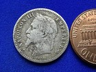 1868 France 50 Centimes Coin A Mint  835 Silver   mx173