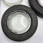 Lot Of 4 Vintage Rubber Tire Advertising Ashtrays Seiberling Good Year Dayton  