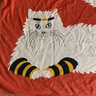 Vintage Aerobics Cat Beach Towel Fitness Health Exercise 80s