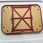 Vintage 1980s Mid Century Modern Red Plastic Mirror