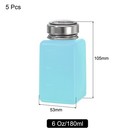5pcs 6 Oz 180ml Alcohol Push Down Pump Dispenser Bottle Press  Blue