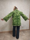 Vintage Stylish Green Fringe Hippee Funk Disco Jacket From Dundee Cotton Towels