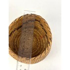 Vintage Southwest Papago Style Coiled Basket Bowl Handwoven Yucca Fiber