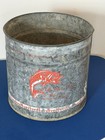 Vintage Galvanized Bait Minnow Bucket Old Pal Lititz Pennsylvania 9 Inch